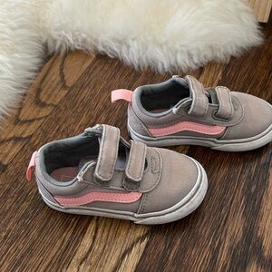 Vans toddler old school girl size 7 pink grey
